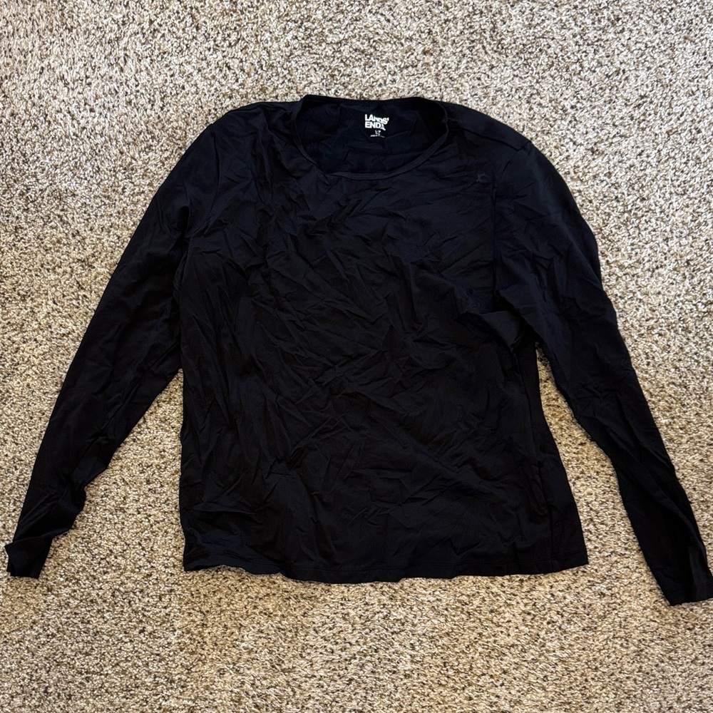 Lands end women’s rash guard black size L